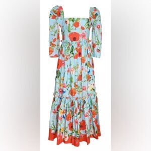 Cara Cara Blue Hill Dress in Dew Cornucopia